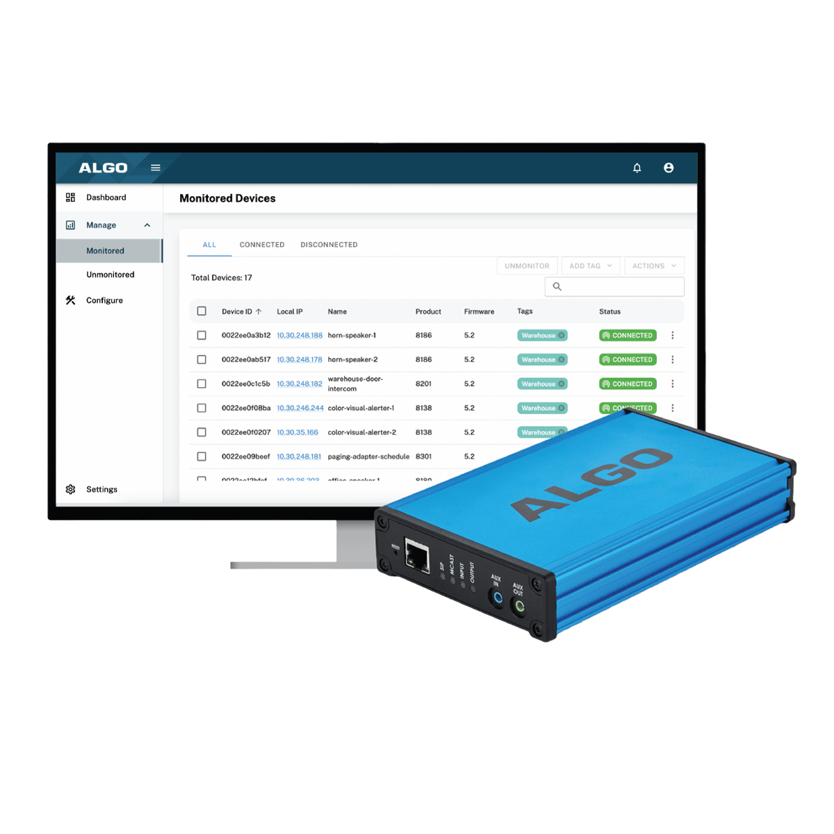 Algo Device Management Platform and Algo 8300 Controller